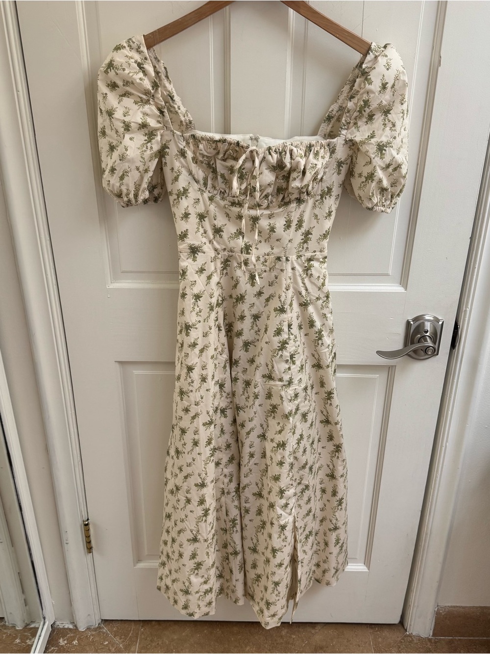 House of CB Tallulah Garden Print Puff Sleeve Midi Cottagecore Milkmaid Sundress - Picture 6 of 12